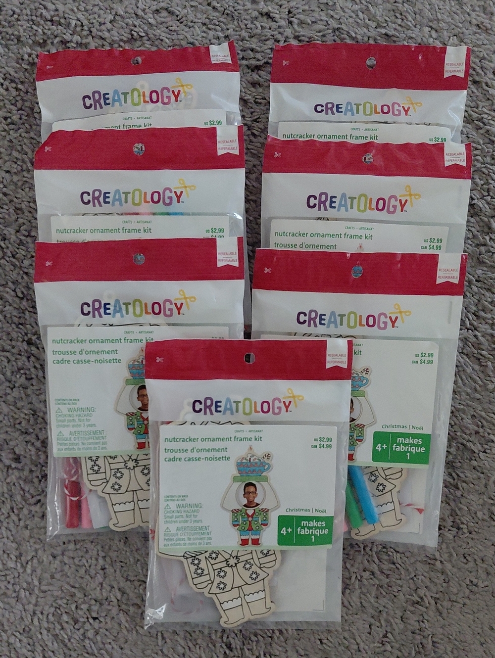 Creatology Kids Nutcracker Ornament Frame Kit - White & Red